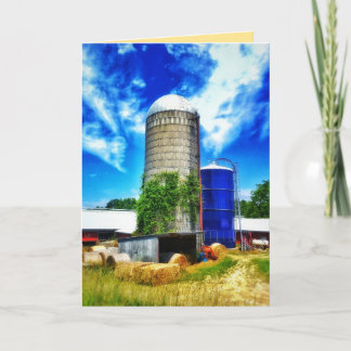 Farm silos & hay bales in Davisburg, MI Kort