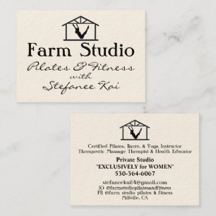 Farm Studio Pilates & Fitness Yoga Visitkort