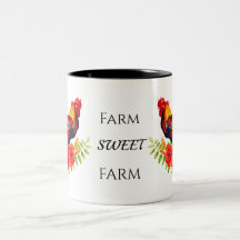 Farm Sweet Farm Blommigt Tupp 2-tonkaffe Mu