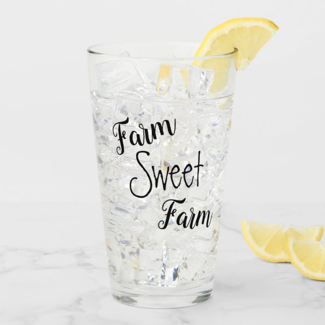 Farm Sweet Farm Drinking Glass Glaskopp (Bakside Is)