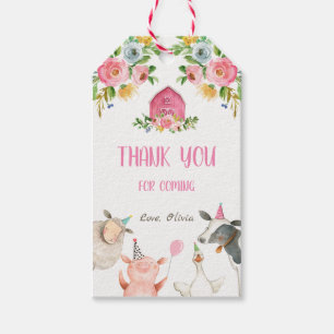 Farm Tack Favor Barnyard Party Animal Girl Presentetikett