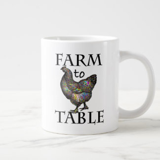Farm till Bord Färgfull kyckling Jumbo Mugg