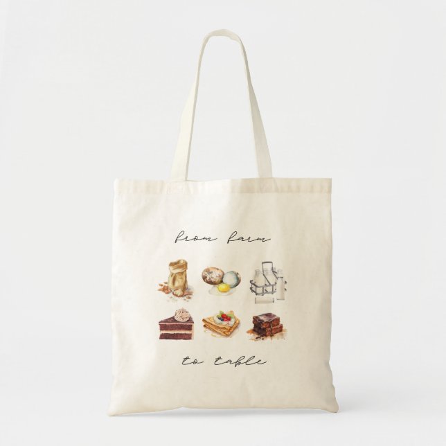 Farm to Bord Baker's Edition Tote Bag Tygkasse (Framsidan)