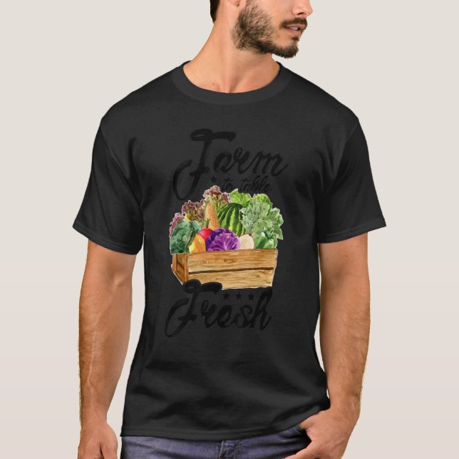 Farm To Table Eat Local Farming Agriculteur Tracto T Shirt (Framsida)