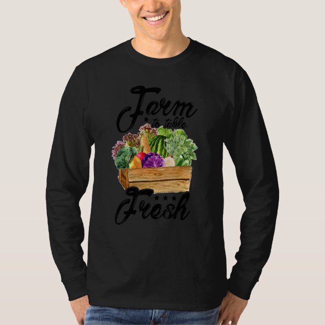 Farm To Table Eat Local Farming Agriculteur Tracto T Shirt (Framsida)
