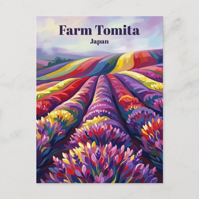 Farm Tomita Japan Vykort (Framsida)