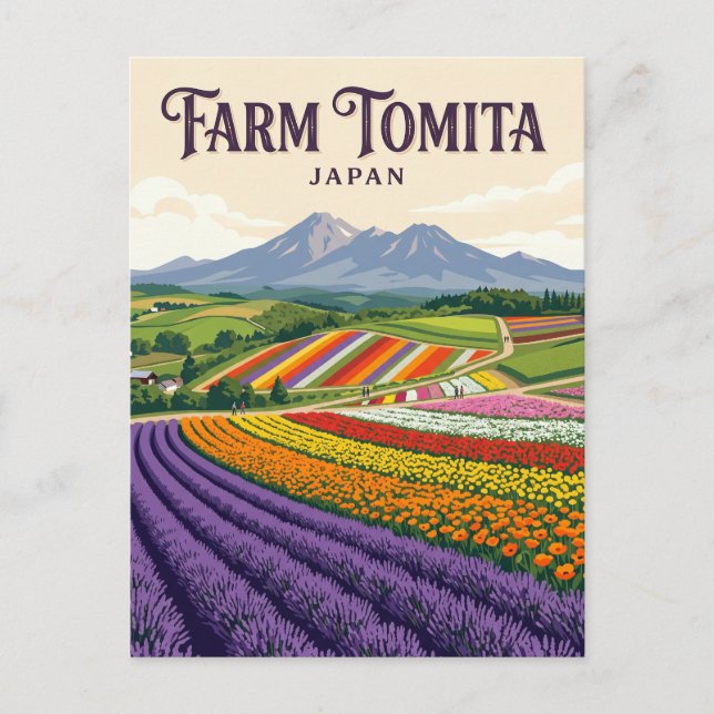 Farm Tomita Japan Vykort (Framsida)