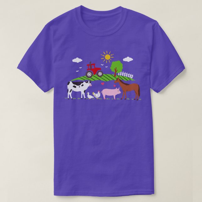 Farm Tractor Boskap T Shirt (Design framsida)