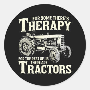 Farm Tractor Farmer Therapy Farm Tractor Farming Runt Klistermärke