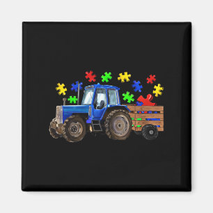 Farm Tractor Lastbil Puzzle Autism Awareness Day 2 Magnet