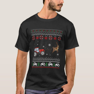 Farm Tractor Reindeer Roligt Ugly jul Farmer Wi-Fi T Shirt