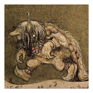 "Farm Troll" av den svenska konstnären John Bauer Fototryck