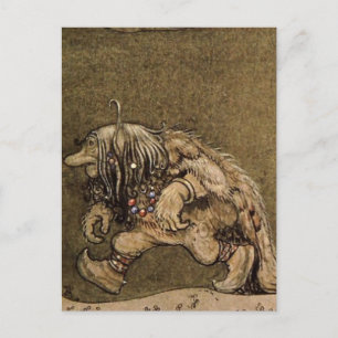 "Farm Troll" av den svenska konstnären John Bauer Vykort