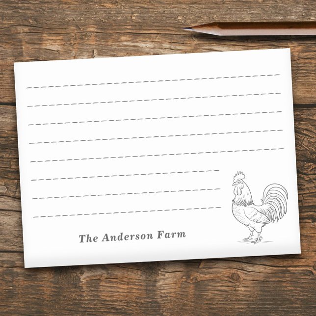 Farm Tupp Post-it Block (Farm Rooster Post-it Notes)