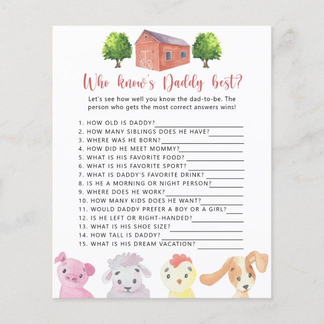 Farm - Vem vet vilket DADDY-spel som är bäst (Framsida)