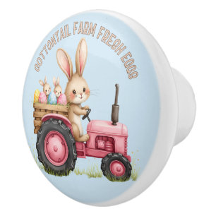 Farm Vintage Tractor för Påskhare med särskilda eg Knopp