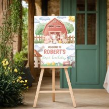 Farm Welcome Sign 16x20 1st Birthday