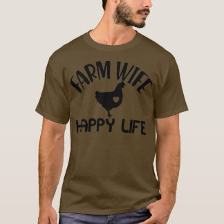 Farm Wife Lycklig Life T Shirt