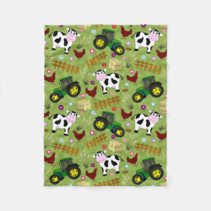 Farm Yard Cow Fleecefilt