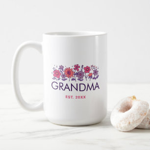 Farma Vintage Blommigt Groovy Retro Anpassningsbar Kaffemugg