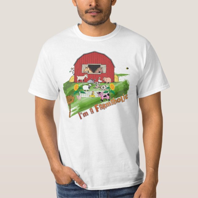 FarmAalkoholhaltiga Online Farm Games T-shirt (Framsida)