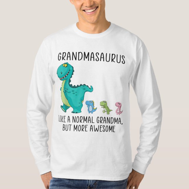 Farmaaurus som en vanlig mormor men mer av t shirt (Framsida)