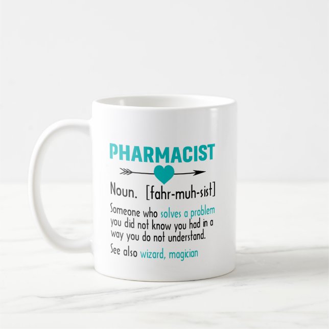 Farmaceut Definition Funny Pharmacy Student Kaffemugg (Vänster)
