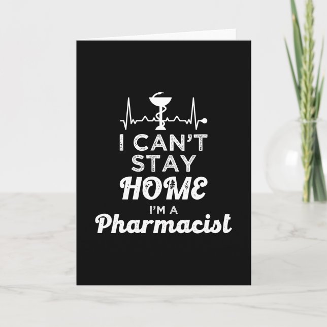 Farmaceut jag kan inte stanna hemma hos apoteksper kort (Framsida)