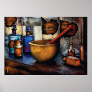 Farmaceut - Mortar och Pestle Poster