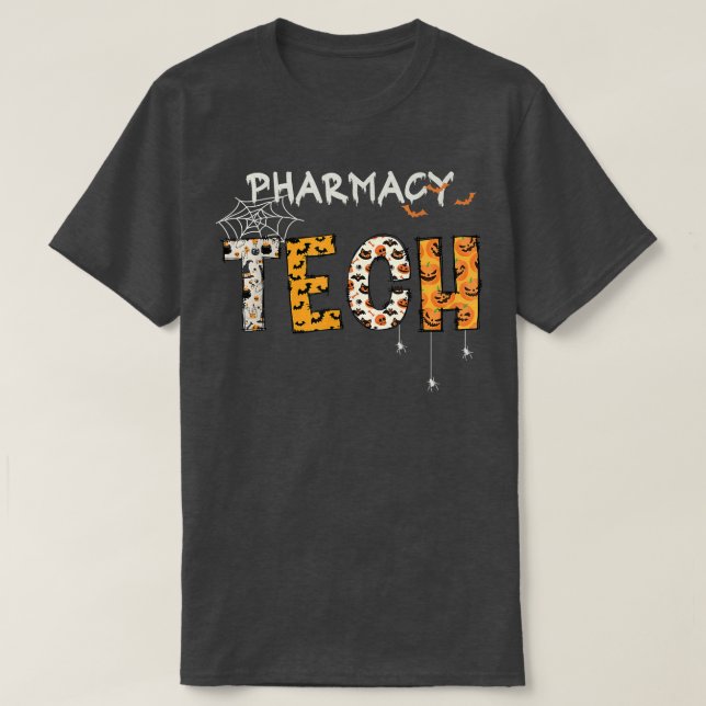 farmaceut Technician Funny Pharmacist Halloween sp T Shirt (Design framsida)