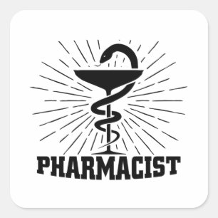 farmaceuter Pharmacy Student Pharmacy Gift Fyrkantigt Klistermärke
