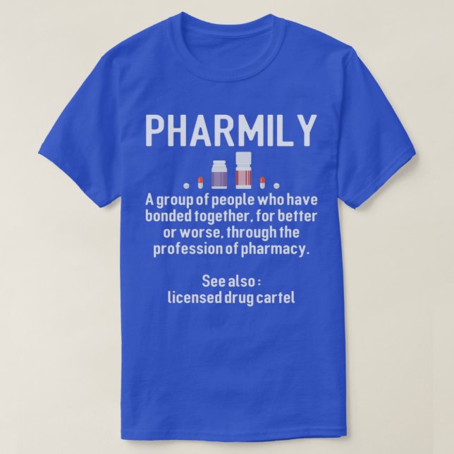farmaceuter-tekniker-skygglappar t shirt (Design framsida)