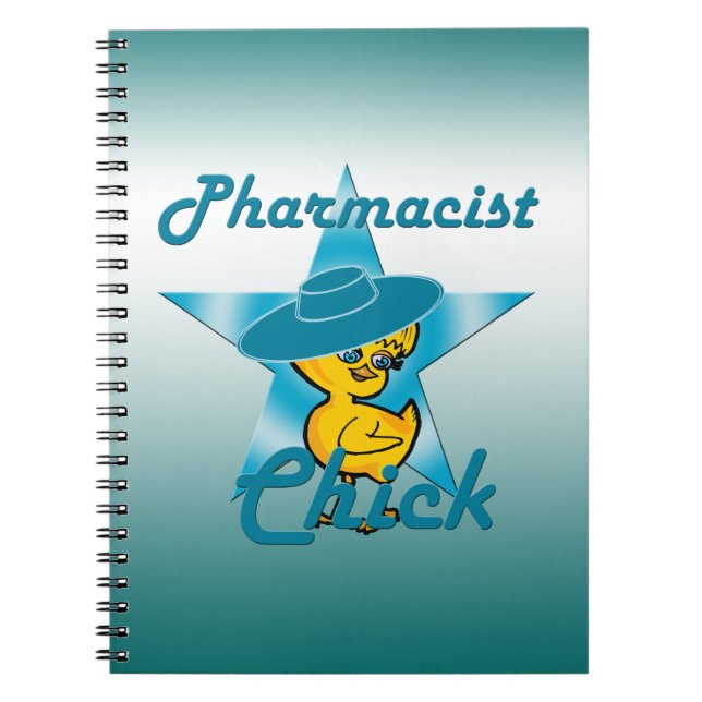 Farmaceutisk Chick #7 Anteckningsbok Med Spiral (Framsidan)