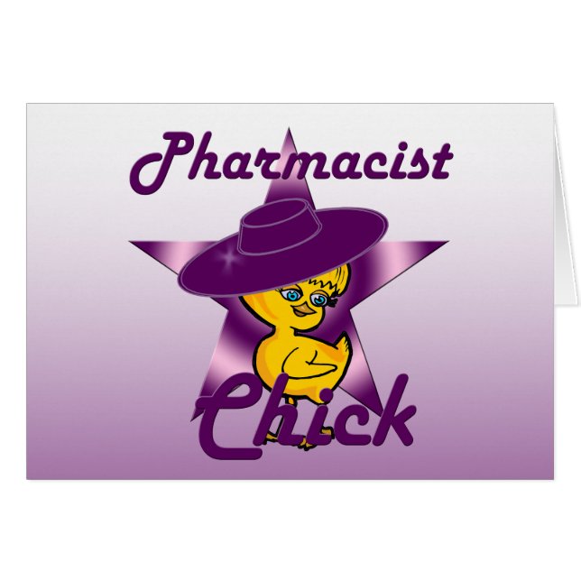 Farmaceutisk Chick #9 Hälsningskort (Framsidan Horizontal)