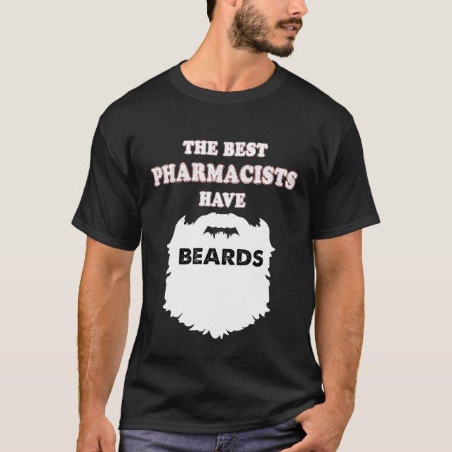 Farmaceutisk gåva: Mustacher för manar farmaceut T Shirt (Framsida)