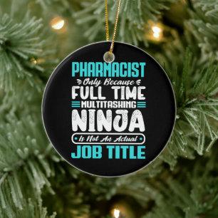 Farmaceutisk yrkestitel Yrke Funny Pharmacy Julgransprydnad Keramik