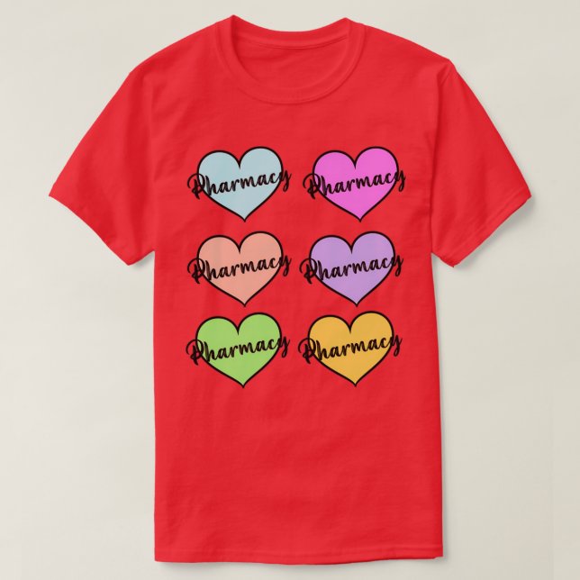 farmaceutiska hjärtpaket t shirt (Design framsida)