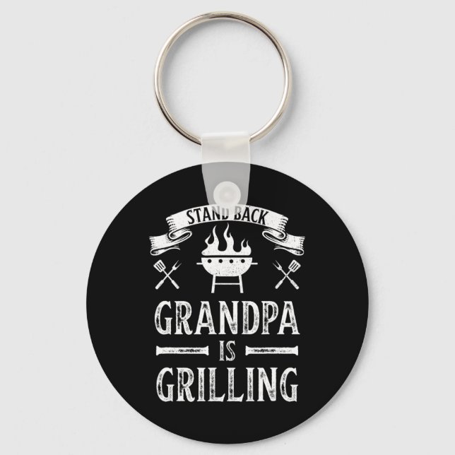 Farmafas är Grilling Bbq Rbecue Far Da Nyckelring (Framsida)