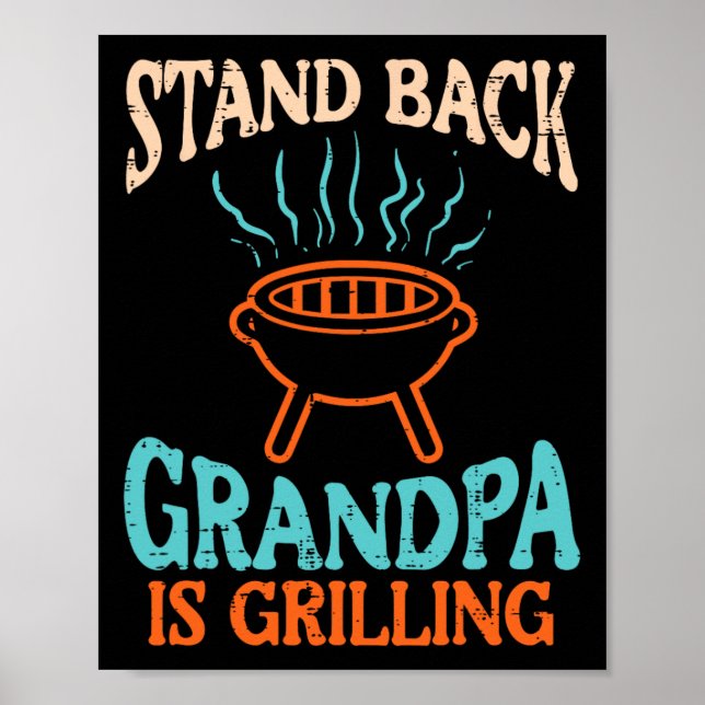Farmafropa är grillar Bbq Rbecue Grandfathe Poster (Framsidan)