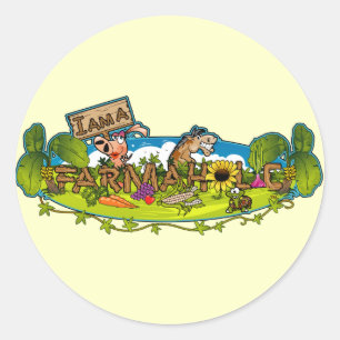 Farmahok Logotyp Round Stickers Runt Klistermärke