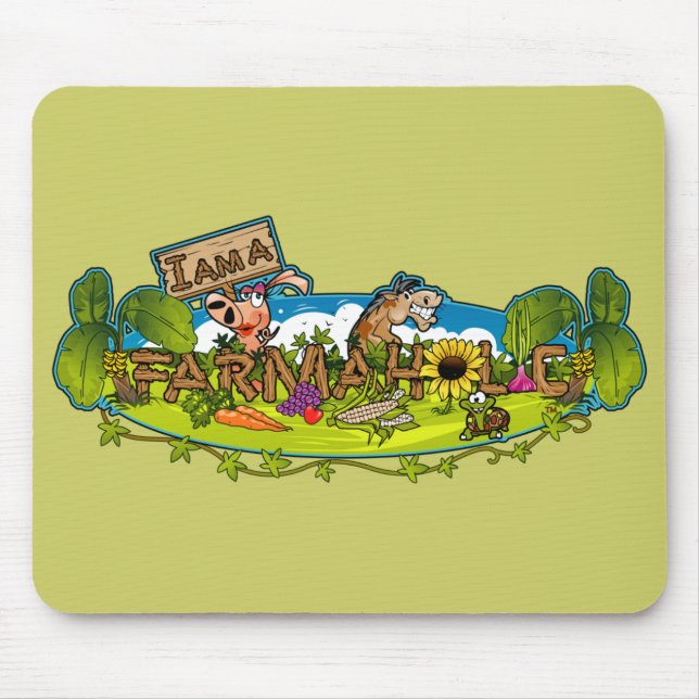 Farmaholic logotyp Mousepads Musmatta (Framsidan)