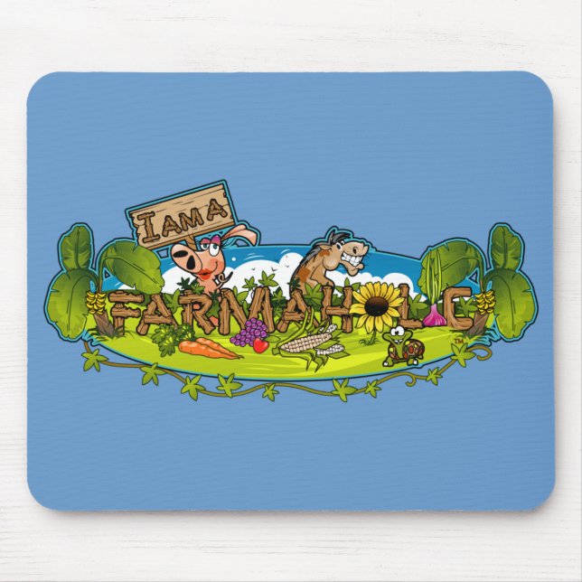 Farmaholic logotyp Mousepads Musmatta (Framsidan)