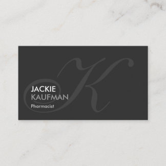 Farmakologi - Modern Swash Monogram Visitkort