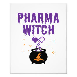 Farmakoterapeut Halloween Pharmacy Tech Pharma Wit Fototryck