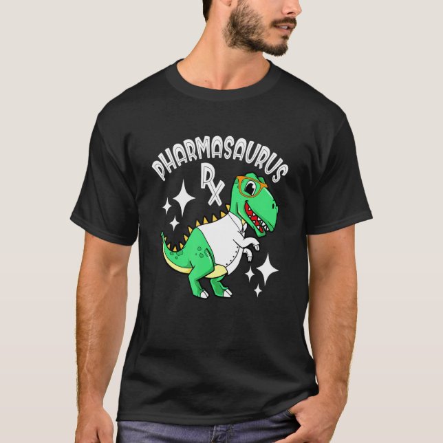 Farmakoterapeut Pharmasaurus Rx T Shirt (Framsida)