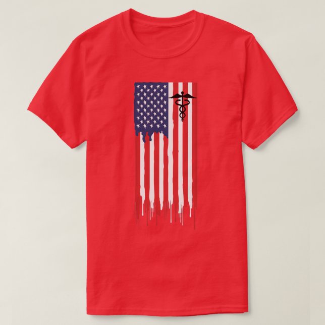 Farmakoterapeuter Pharmacy America Flagga Gift T Shirt (Design framsida)