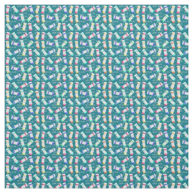 Farmakoterapeutisk Fabric Teal Blue Tyg (Provkarta)