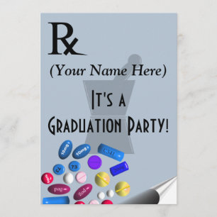 Farmakoterapeutisk Studentkort Rx Pad Design Inbjudningar