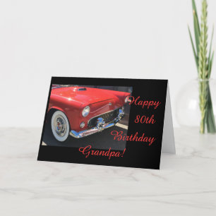 Farmas 80-årsdag - Antique car Kort