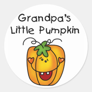 Farmas lilla Pumpkin Tshirts och presenter Runt Klistermärke